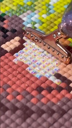 Easy Diamond Art for BEGINNERS🔴⬜#shorts #short