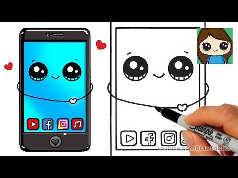 How to Draw a Phone Cute and Easy