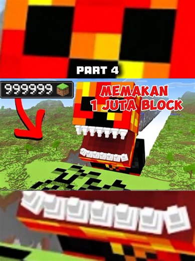 Memakan 1 Juta Block di Minecraft: Gameplay Seru