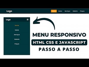 Criando Um MENU NAVBAR RESPONSIVO | HTML CSS JAVASCRIPT - HTML E CSS Para INICIANTES
