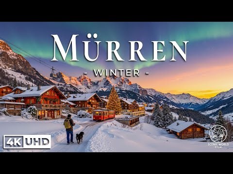 Mürren 4K - Winter Paradise of the Alps and Swiss Villages Charm