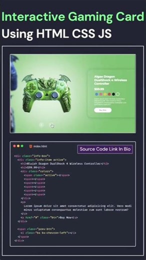 🔥Interactive Gaming Controller Using HTML CSS & JS #coding