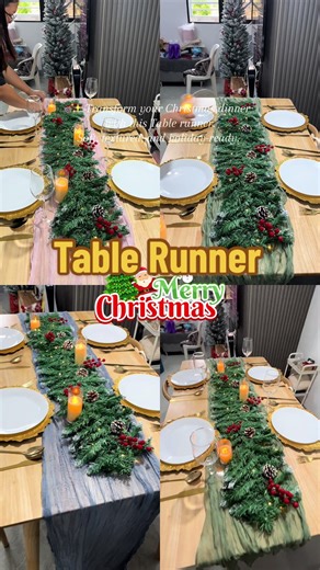Stylish Table Runner for Holiday Dinners