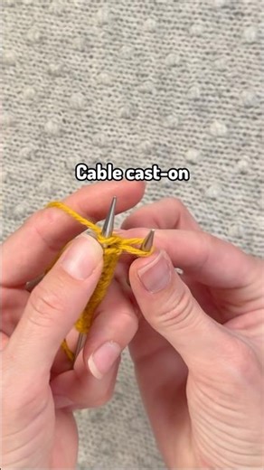 Cable cast-on tutorial. Have you tried it? #learntoknit #knittingtutorial #knittingforbeginners