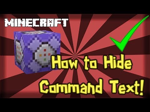 MINECRAFT | How to Hide Command Text! 1.15.1