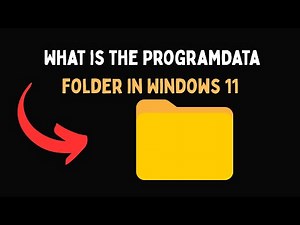 What is the ProgramData folder in Windows 11