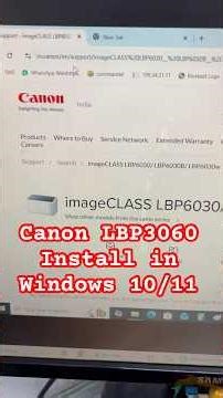 Canon LBP 3060 Printer Driver Download & Install in Windows 10/11 #canon #6030w #lbp6030w #printer