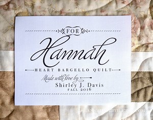 Personalized Quilt Label: Custom Fabric Patch, Sew-on Tag - Etsy