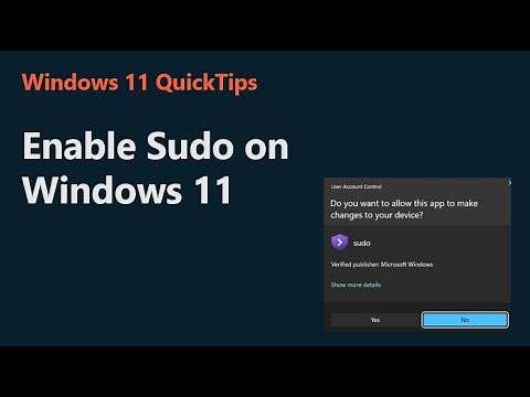 Enable Sudo on Windows 11