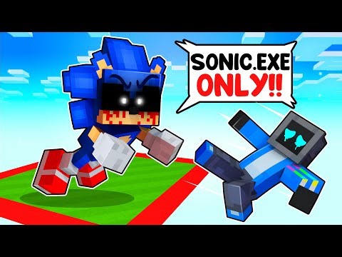Locked on ONE CHUNK with SONIC.EXE in Minecraft!