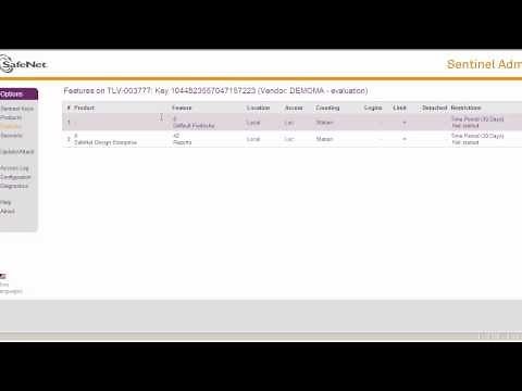 Sentinel Support - How to create a Sentinel HASP SL key for DEMOMA