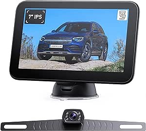 ZEROXCLUB Wired Backup Camera Kit with 7" Monitor, HD 1080P Display for Car Truck/Pickup/SUV/Van/RV, Night Vision Rear View Camera IP69 Waterproof-B7