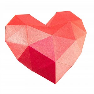Free 3D Paper Heart Printable Template - Paper Kawaii Shop