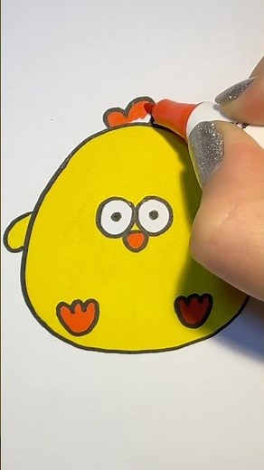 How to draw a hen easy🐥🐔 Step by step drawing for kids