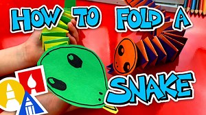 3.3K views · 62 reactions | Learn how to fold an accordion snake! This is a fun project for any age, and a fun challenge to see how long you can make your folded snake! We used two different colors of construction paper but you can use the same color or even just white printer paper. Find more art lessons at https://www.artforkidshub.com | Art for Kids Hub | Facebook