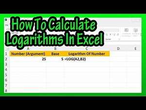 How To Calculate Logarithms (Using The Built In LOG Function) In Excel Explained