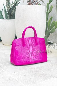 Luxury Python Leather Women's Tote Bags - Designer Handbags - Fuchsia Snakeskin Fashion Tote Bag - Hot Pink Handbag for Ladies - Etsy