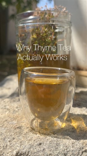 A simple herbal remedy I love this season: thyme tea. It helps with congestion, bloating, and sore throats - and it’s easy to make! #Thyme #tea #recipe #herbs #naturalremedies #herbalism #wellness | La Vie Tea