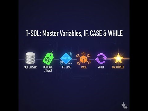 Working with Variables and Control Flow in SQL Server: PL/SQL Style Techniques in T-SQL #sqlserver