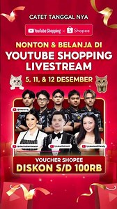 BARU DI BULAN DESEMBER!! Belanja di Channel Kreator Favoritmu Dapatkan Voucher Shopee s/d 100RB 🔥