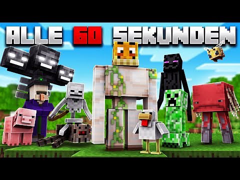 Alle 60 Sekunden in anderes Minecraft MONSTER verwandeln...