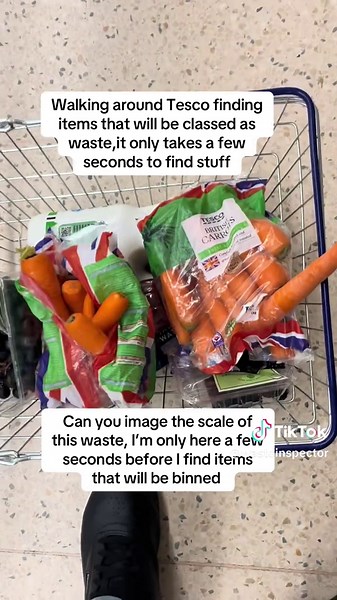 #this is not the waste I’m finding in the bins most of the stuff I find is not spilt and is sealed, the only reason it’s ended up in the bin is because they didn’t try to reduce it, #fyp #food waste at supermarkets Tesco #just an insight