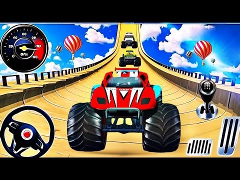 SUPER CRAZY Mega Ramp GTA Car Racing & Monster Truck STUNTS!