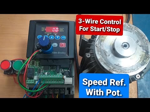 Configure Allen-Bradley Power Flex40 for 3-Wire Control for Start/Stop & Pot. for Frequency Refrence