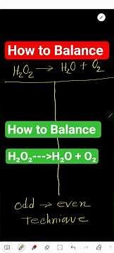 How to Balance H2O2 → O2 + H2O | Hydrogen Peroxide Decomposition Equation Explained