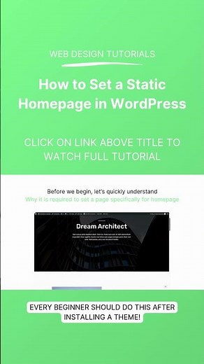 How to Set a Static Homepage in #WordPress | Every Beginner Should Know (2025 Tutorial). #wpbeginner
