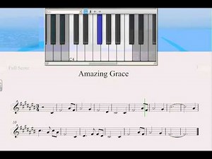 How to play Amazing Grace using black notes of keyboard
