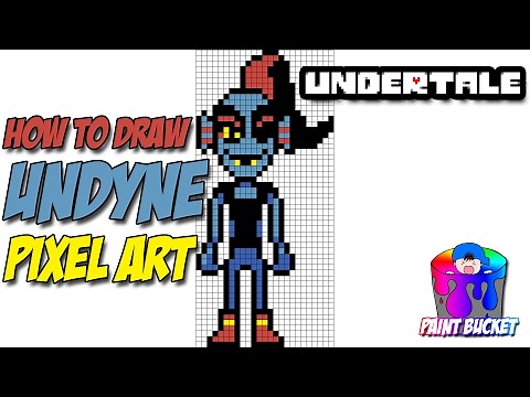 How to Draw Undyne the Undying (Undertale) - Pixel Art Step by Step Drawing Tutorial