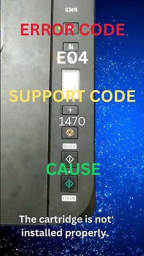 E04 | Canon pixma printer error codes and causes #printertroubleshooting #canon #pixma #printer