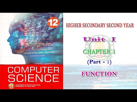 Chapter 1 (part 1) | Function | TN Board 12th Computer Science