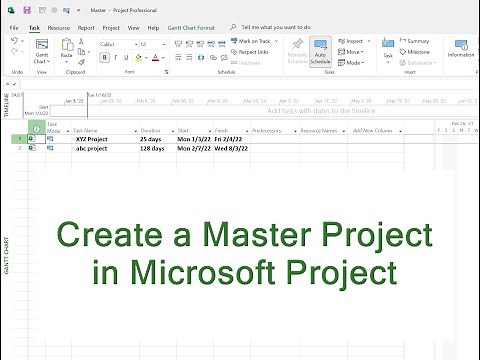 How to Create a Master Project in Microsoft Project