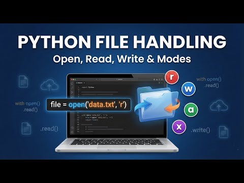Python File Handling: Open, Read, Write & Modes#Python #FileHandling #Programming #Coding #viral