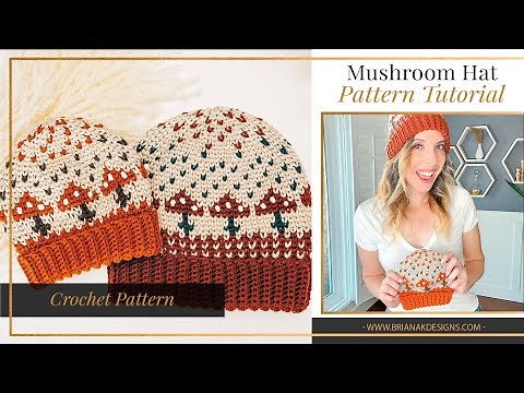 Mushroom Hat Crochet Pattern - How To Crochet A Colorwork Mushroom Hat Free Pattern