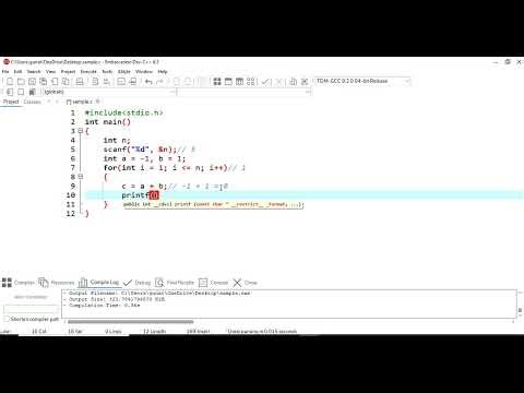 Fibonacci Series in C | C | Looping | Beginner Tutorial