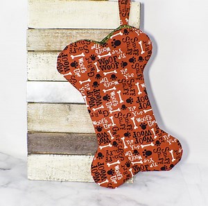 How to Make a Dog Bone Christmas Stocking