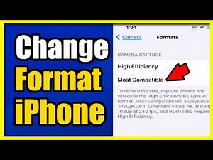 How to Change iPhone Video Format to Most Compatible (HEIF/HEVC to JPeg & H.264)