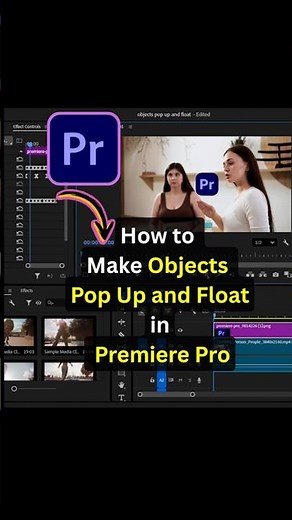 How to Make Objects Pop Up and Float in Adobe Premiere Pro #premierepro #videoediting