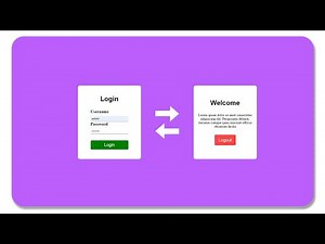 Fully Functional Login and Logout Page using Pure Javascript | Working Login Page