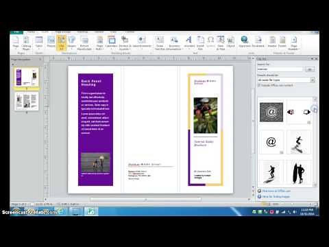 Creating a Brochure with Publisher