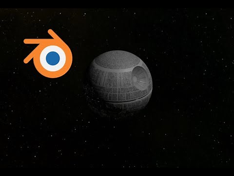 How to make the Death Star in blender(time lapse)