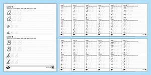 A-Z Cursive Handwriting Worksheets