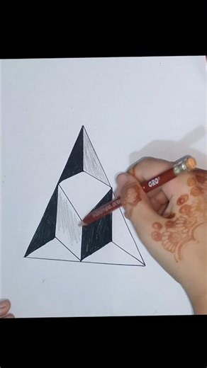 . How to Draw a 3D Triangle Step by Step | Simple Geometry Art