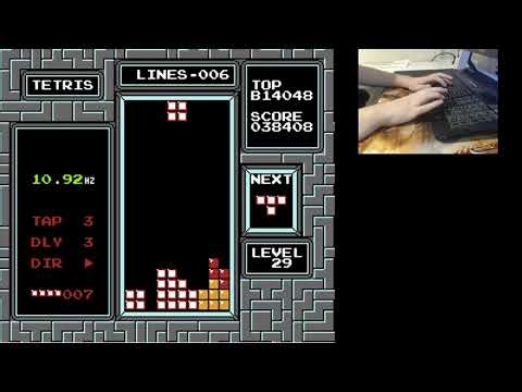 Nes Tetris 74,413 points Killscreen start with DAS