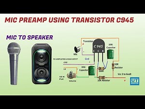 Mic Preamp circuit using C945 Transistor | Mic to Speaker | Clear sound