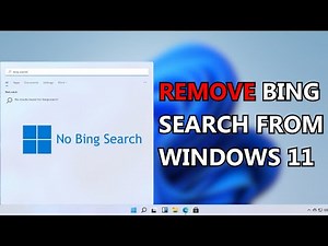 HOW TO REMOVE BING SEARCH FROM WINDOWS 11 (2023) | Windows 11 Remove Search Bar
