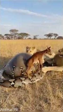 ‎🦁 What Will the Lion Discover in the Python's Belly? A Wild Journey! 🌍